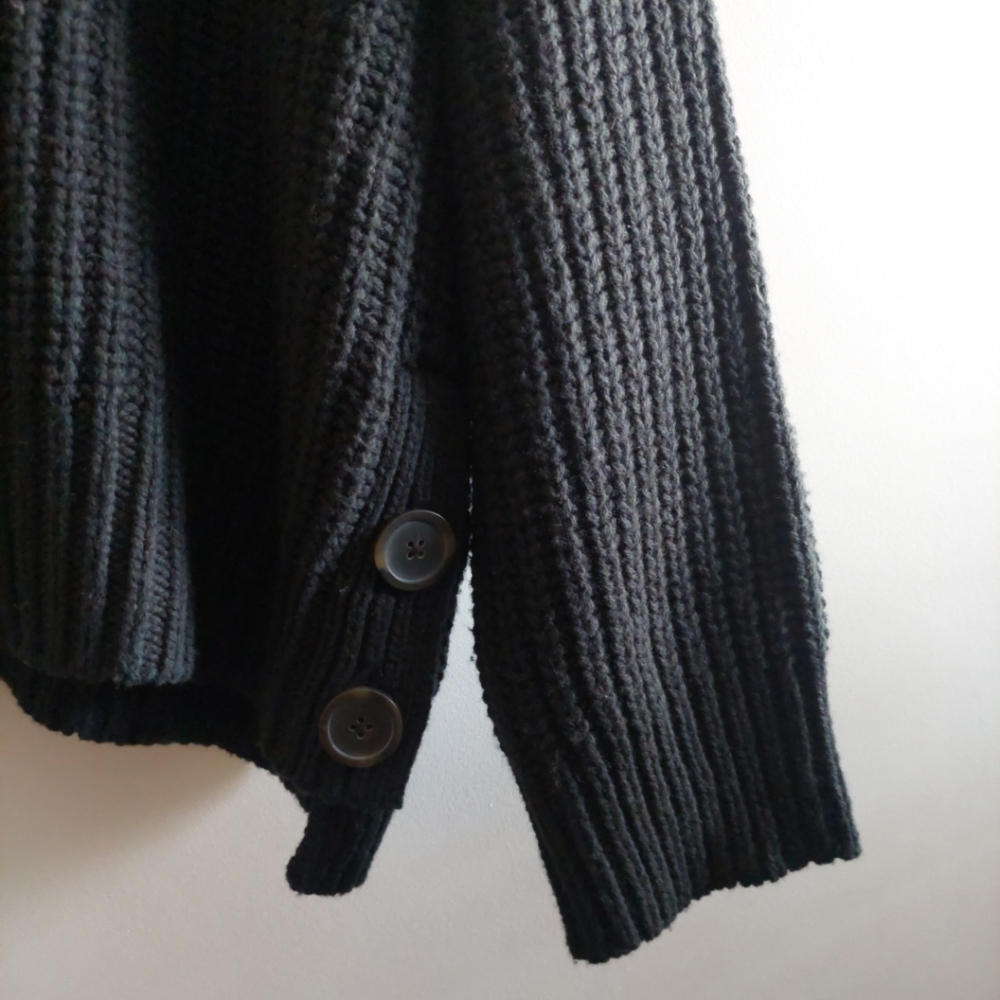 Madewell wool blend Mock Neck chunky knit relaxed sweater 3X - Picture 4 of 9